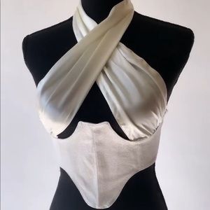 Saint Destiny White Underbust Corset